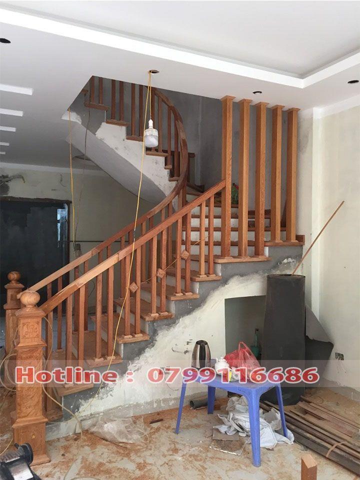 Cầu thang gỗ Lim nam phi 07