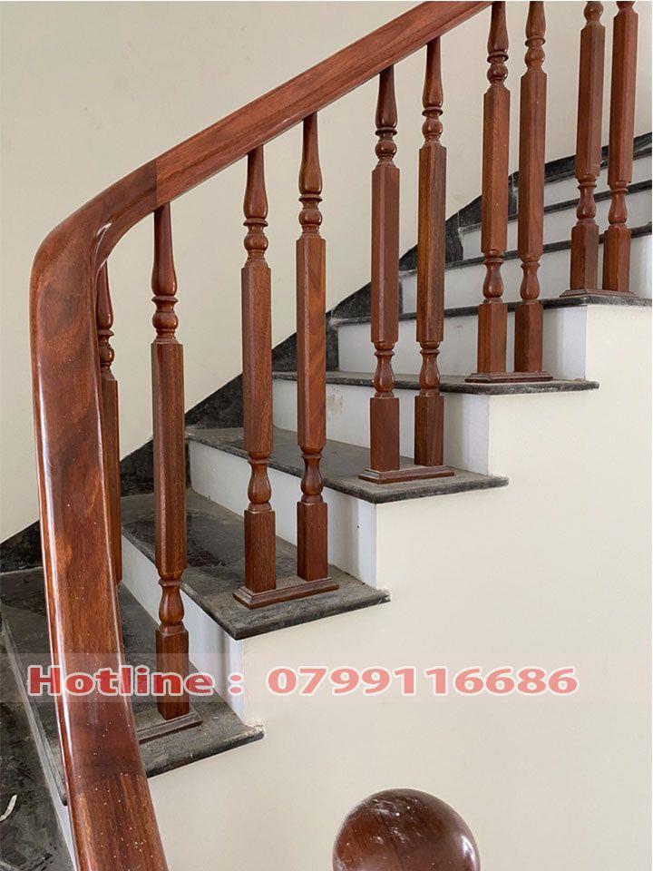 Cầu thang gỗ Lim nam phi 14